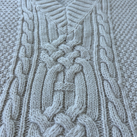 En Saison v-neck sweater vest women’s small Cream - Picture 3 of 4